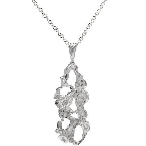 Sterling Silver Nugget Pendant Necklace