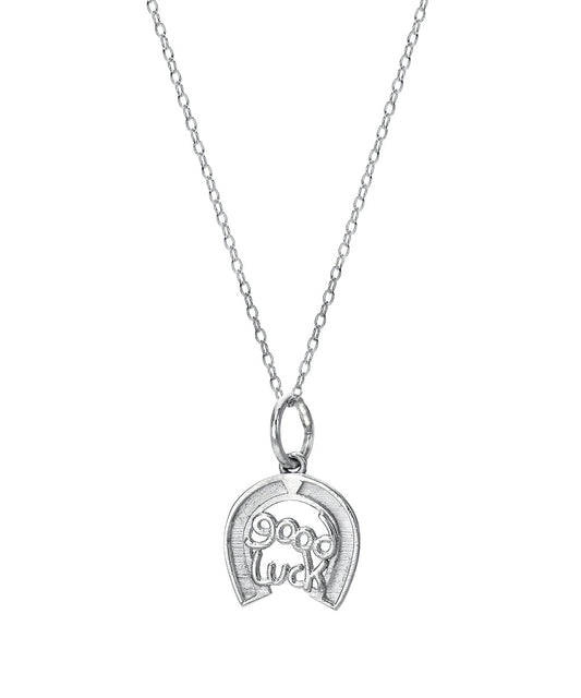 Sterling Silver Good Luck Horseshoe Pendant Necklace