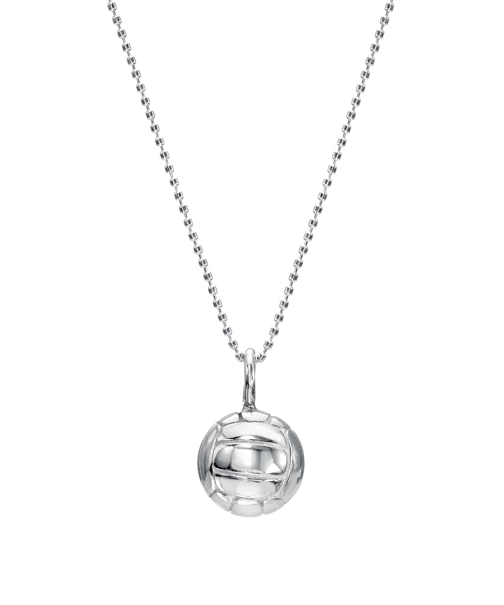 Sterling Silver Sports Ball Pendant Necklace