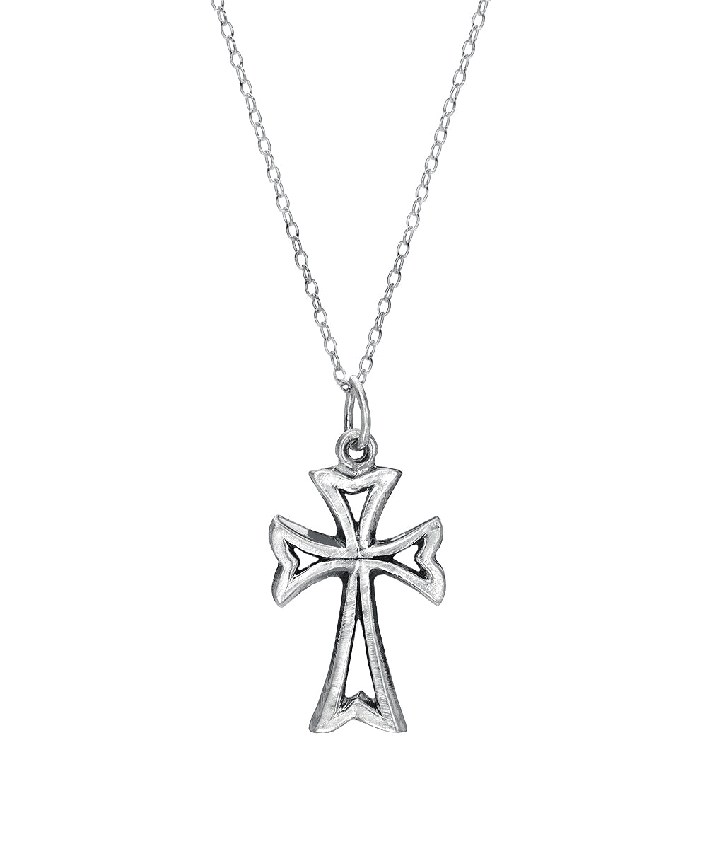 Sterling Silver Cross Moline Pendant Necklace