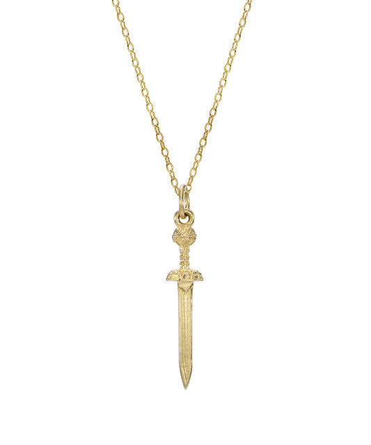 14KT Yellow Gold Gladius Sword Pendant
