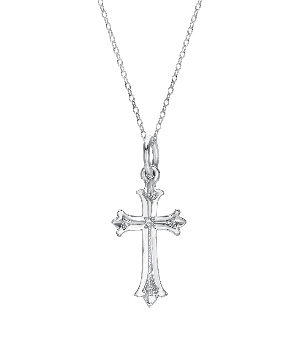 Sterling Silver Maltese Cross Pendant Necklace