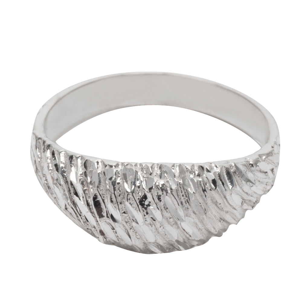 Sterling Silver Half Round Dome Ring