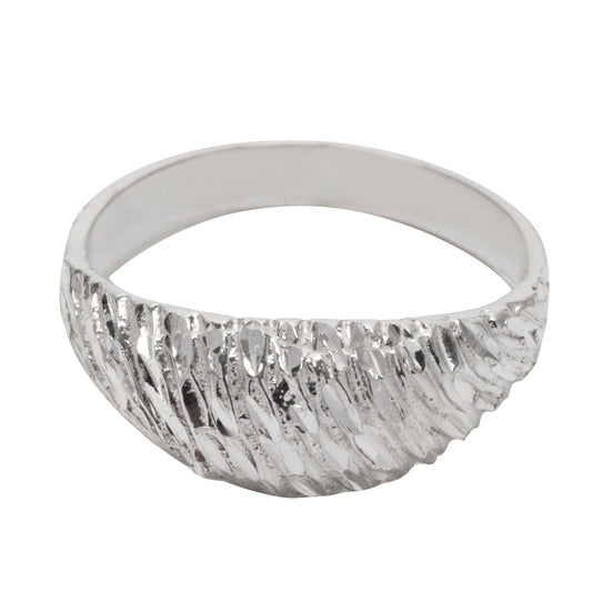 Sterling Silver Half Round Dome Ring