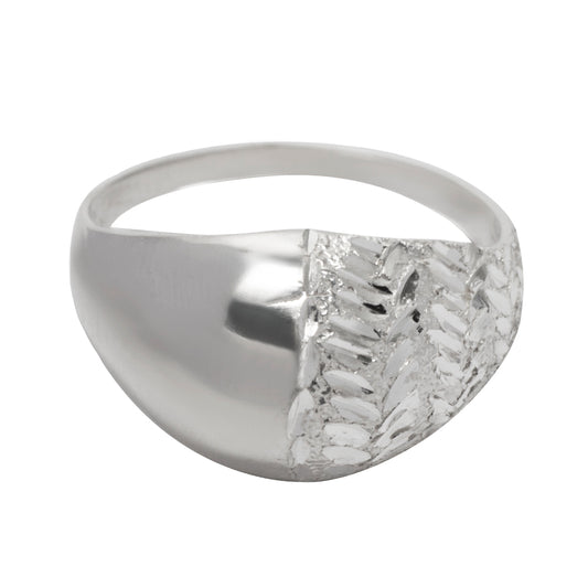 Sterling Silver Half Round Dome Ring