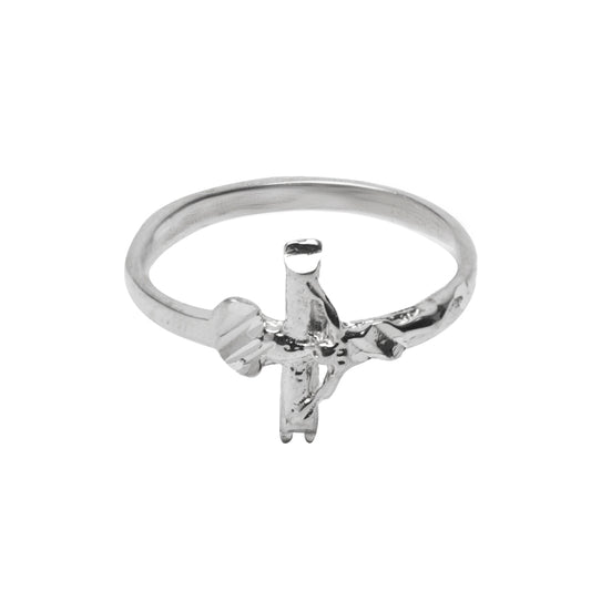 Sterling Silver Crucifix Ring