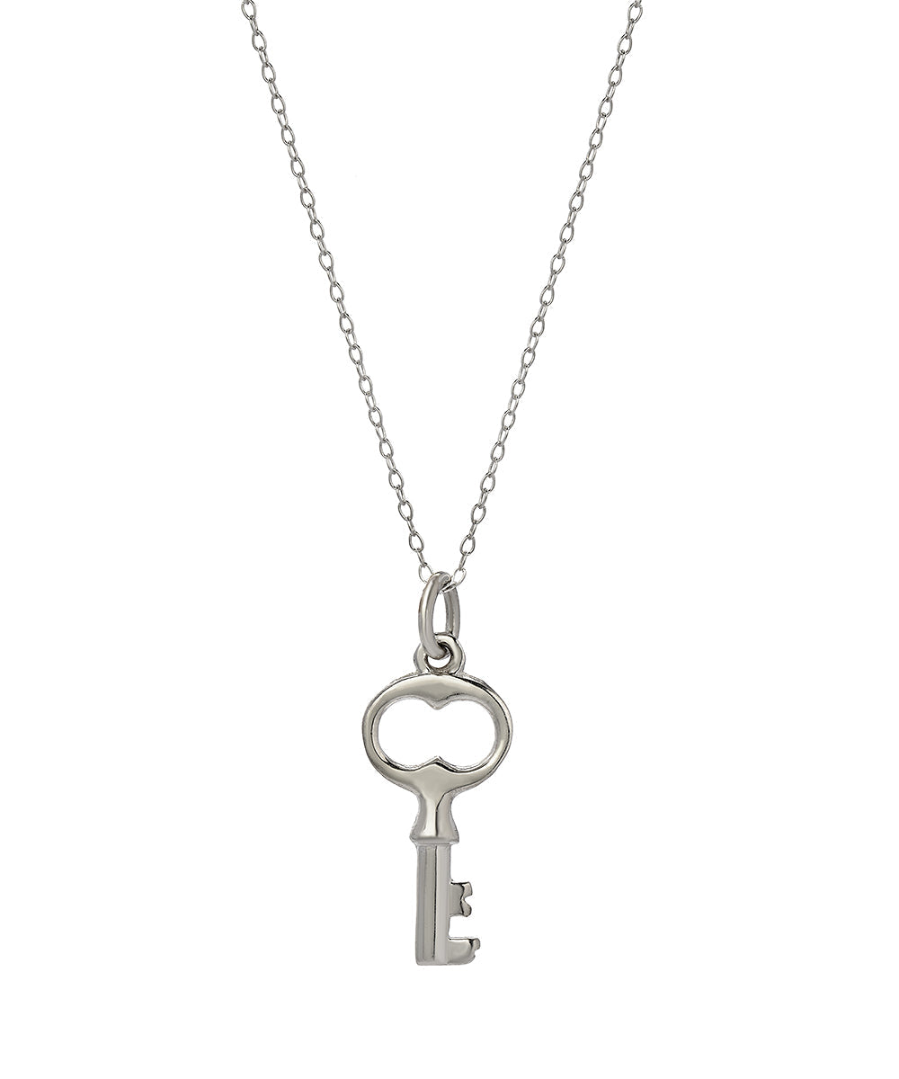 Sterling Silver Graduation Key Pendant, 18" Pendant Necklace
