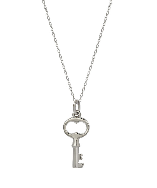 Sterling Silver Graduation Key Pendant, 18" Pendant Necklace