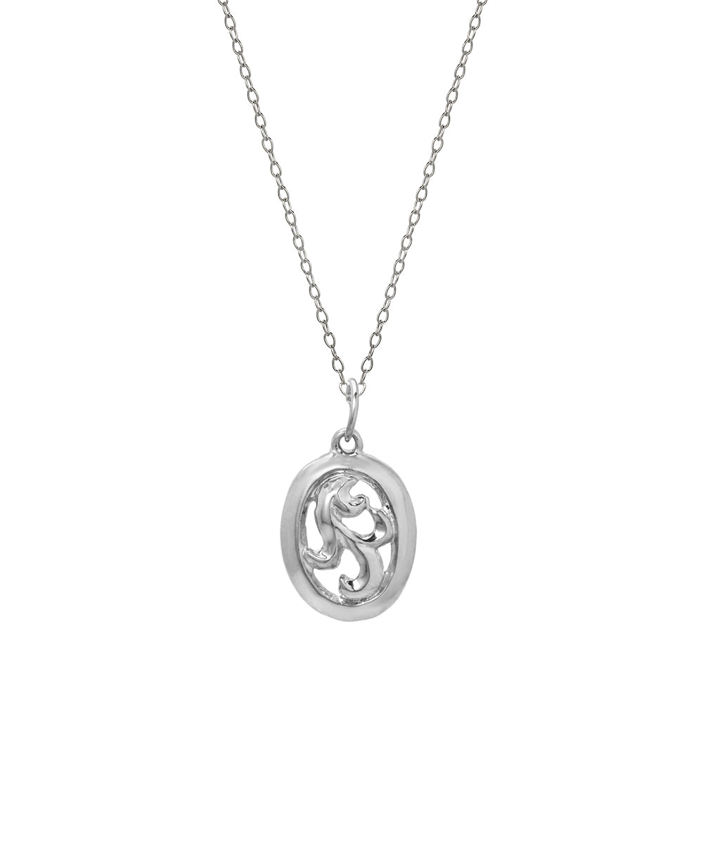 Sterling Silver Oval Filigree Pendant Necklace, 18"
