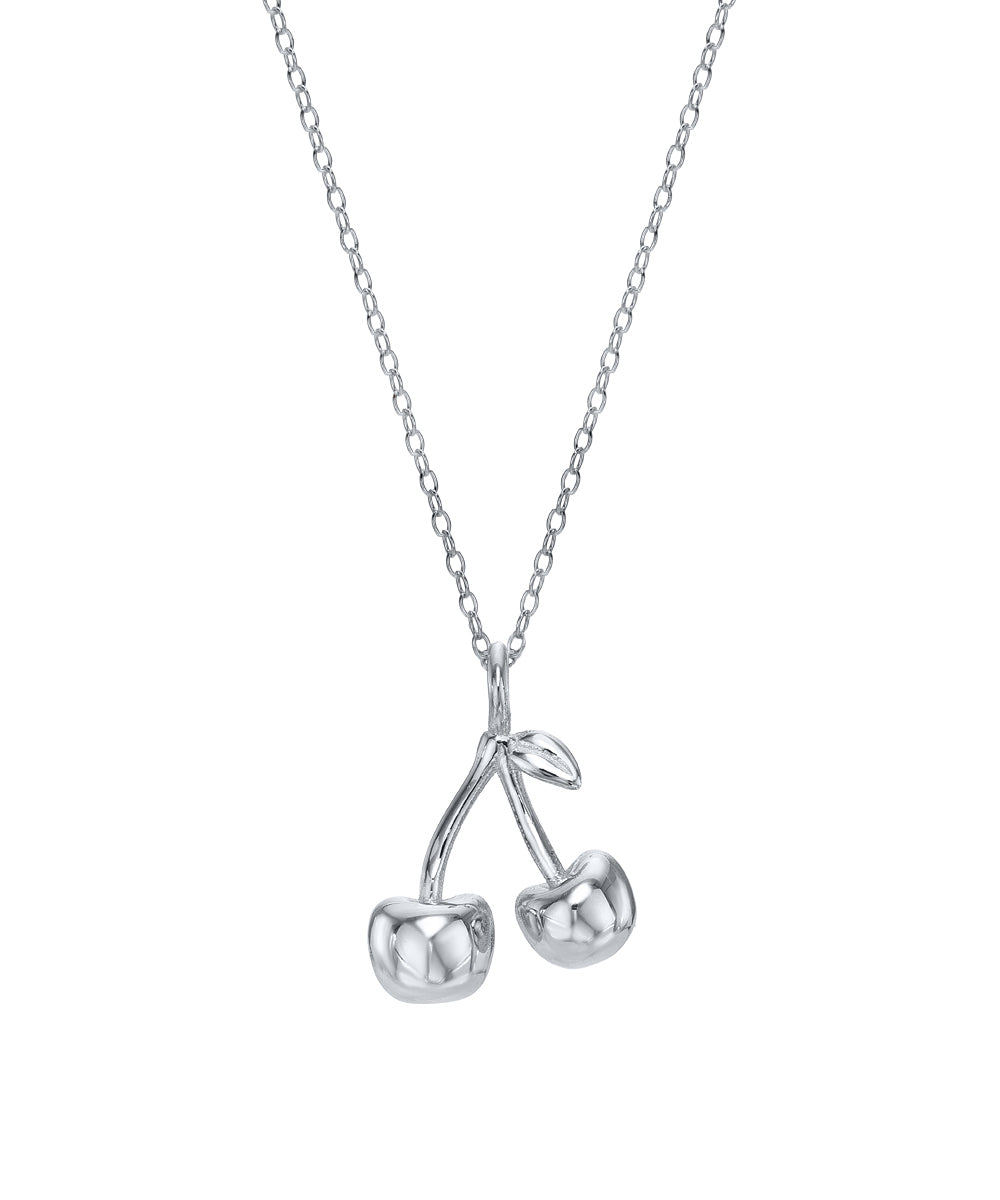 Sterling Silver Cherry Pendant Necklace