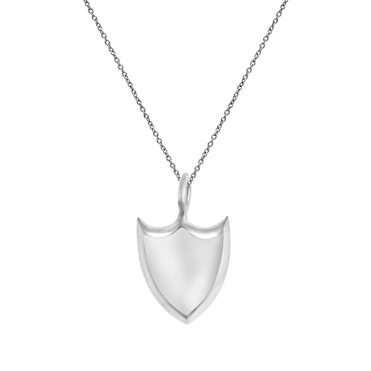 Sterling Silver Shield Pendant Necklace