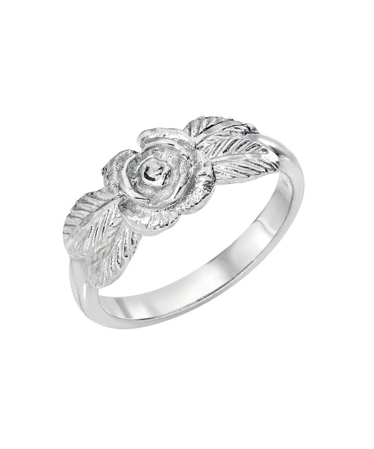 Sterling Silver Blooming Rose Ring