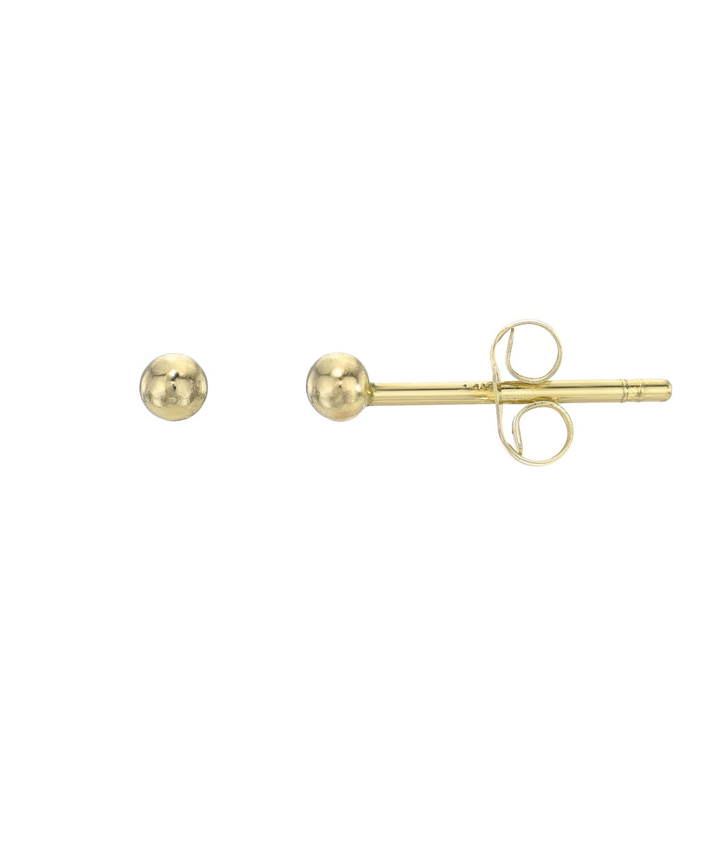 14KT 2 mm Ball Stud Earrings