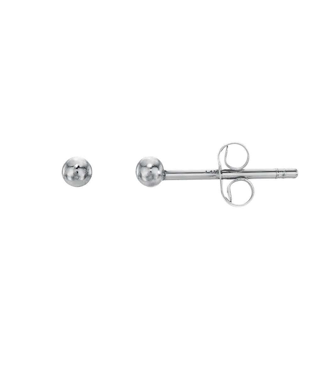 14KT 2 mm Ball Stud Earrings