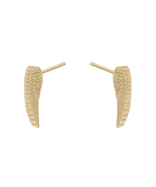 14KT Gold Angel Wing Stud Earrings