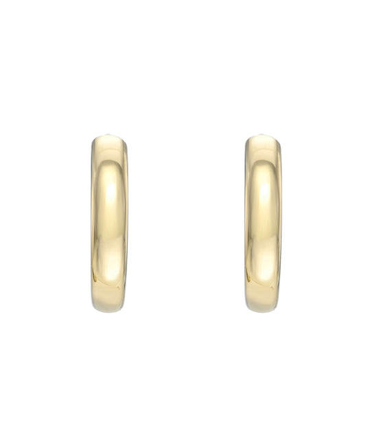 14 Karat Gold 2 mm Wide Huggie Hoops