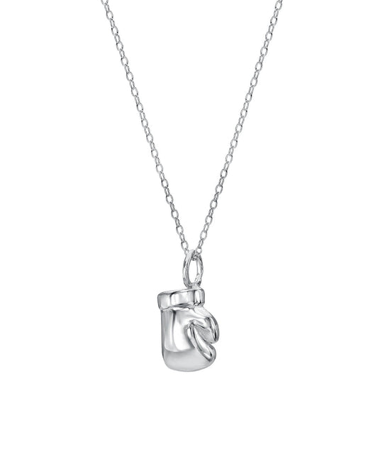 Sterling Silver Boxing Glove Pendant Necklace