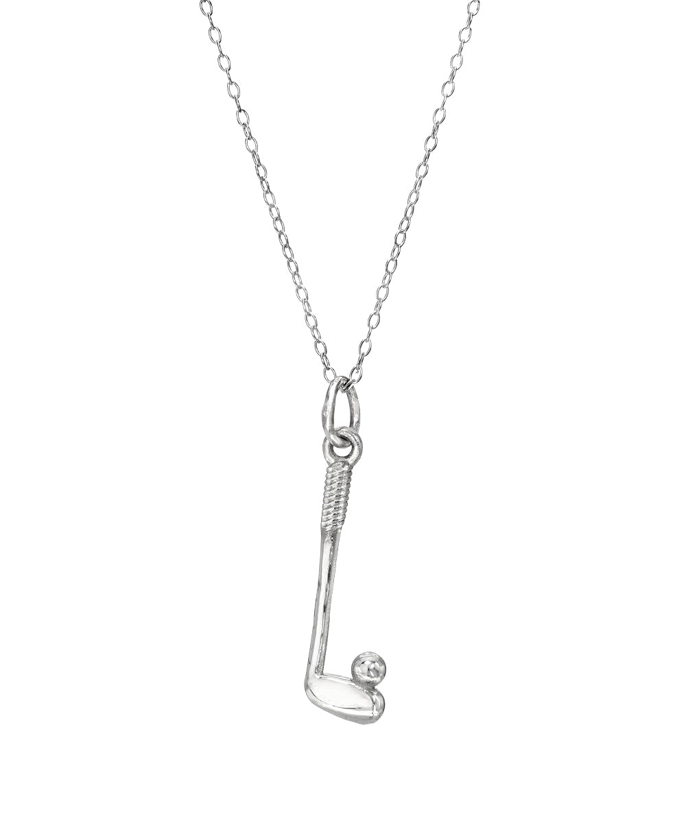 Sterling Silver Golf Club and Ball Pendant Necklace