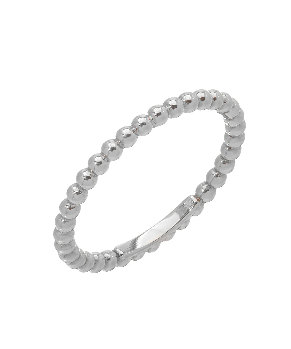 14KT Gold 2 mm Beaded Stacking Band