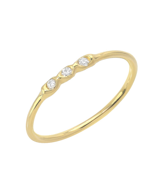 14KT Yellow Gold Hayden Diamond Ring 0.01 CT.