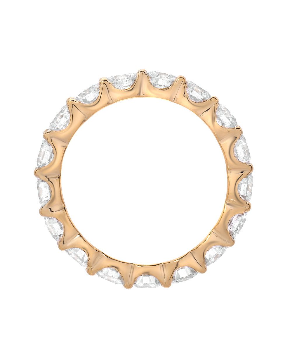 14KT Gold Round Lab Grown Diamond Eternity Ring