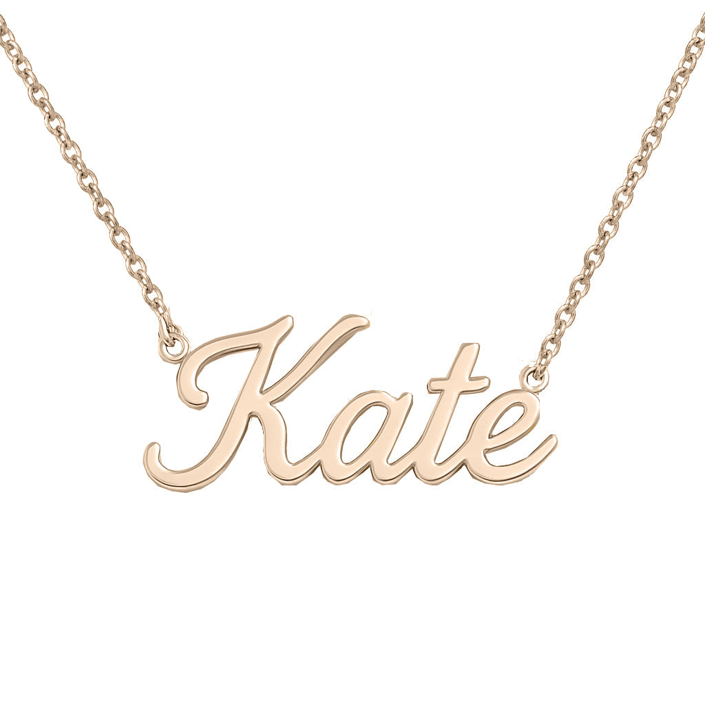 Custom Name Necklace – Personalized Nameplate Pendant in Gold or Silver – Perfect Gift for Women Pendant Necklace