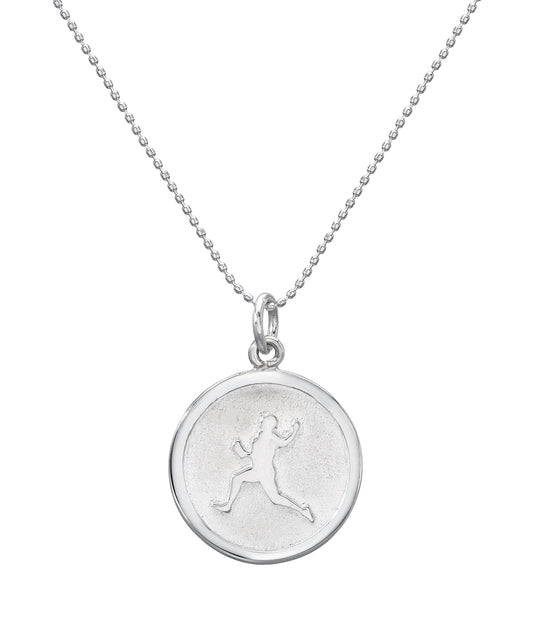 Sterling Silver Sports Amulet Pendant Necklace