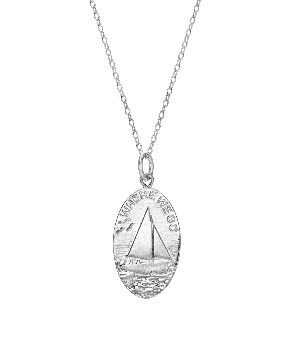 Sterling Silver Ave Maria Stella Mother Mary Sailor’s Protector Pendant Necklace