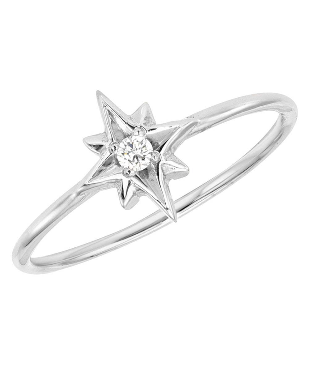 14KT Gold North Star 0.03 ct Diamond Ring