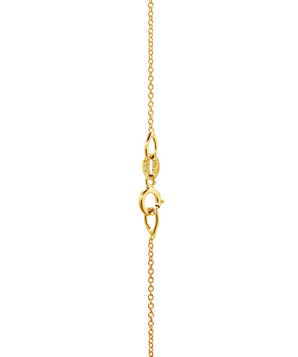 14KT Yellow Gold Gladius Sword Pendant, 18"