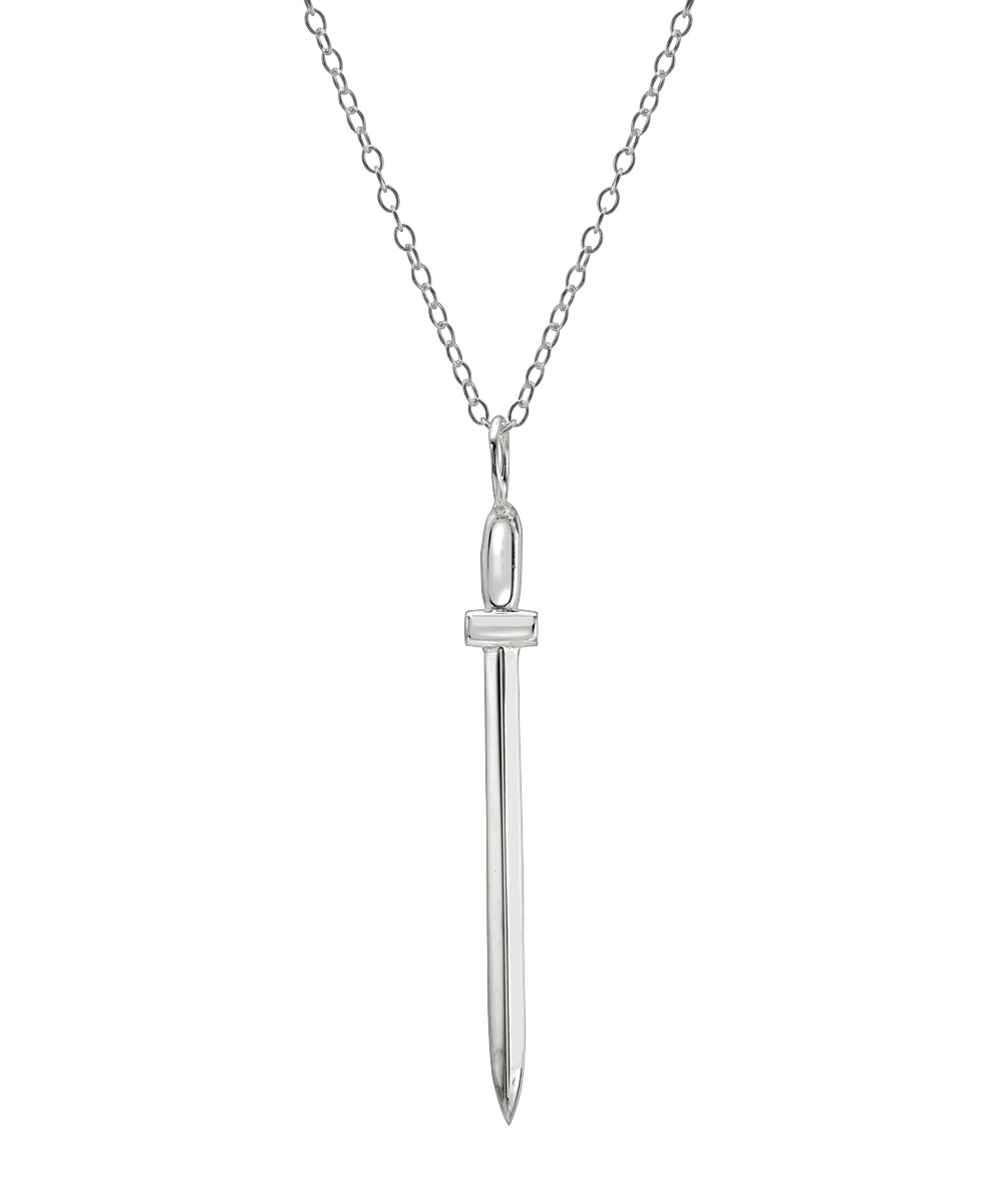 Sterling Silver Sword Pendant Necklace