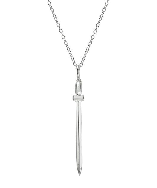 Sterling Silver Sword Pendant Necklace
