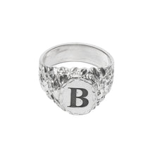 Sterling Silver Customizable Round Signet Nugget Ring
