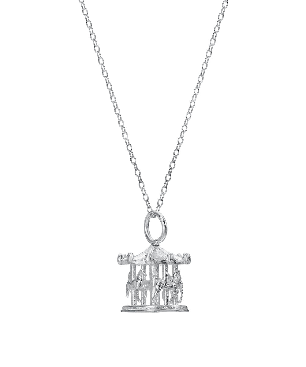 Sterling Silver Carousel Pendant Necklace