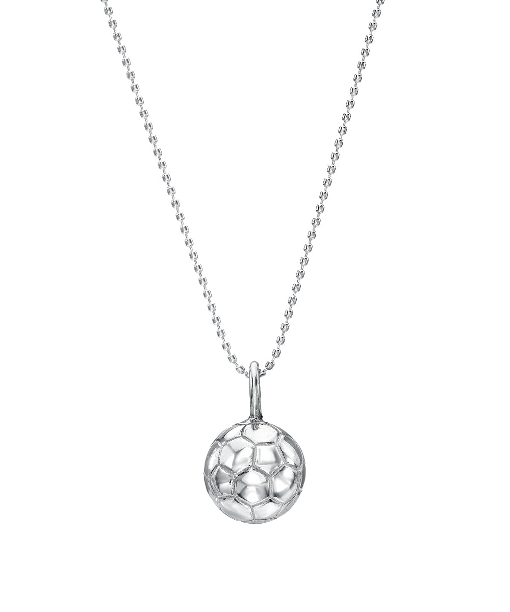 Sterling Silver Sports Ball Pendant Necklace