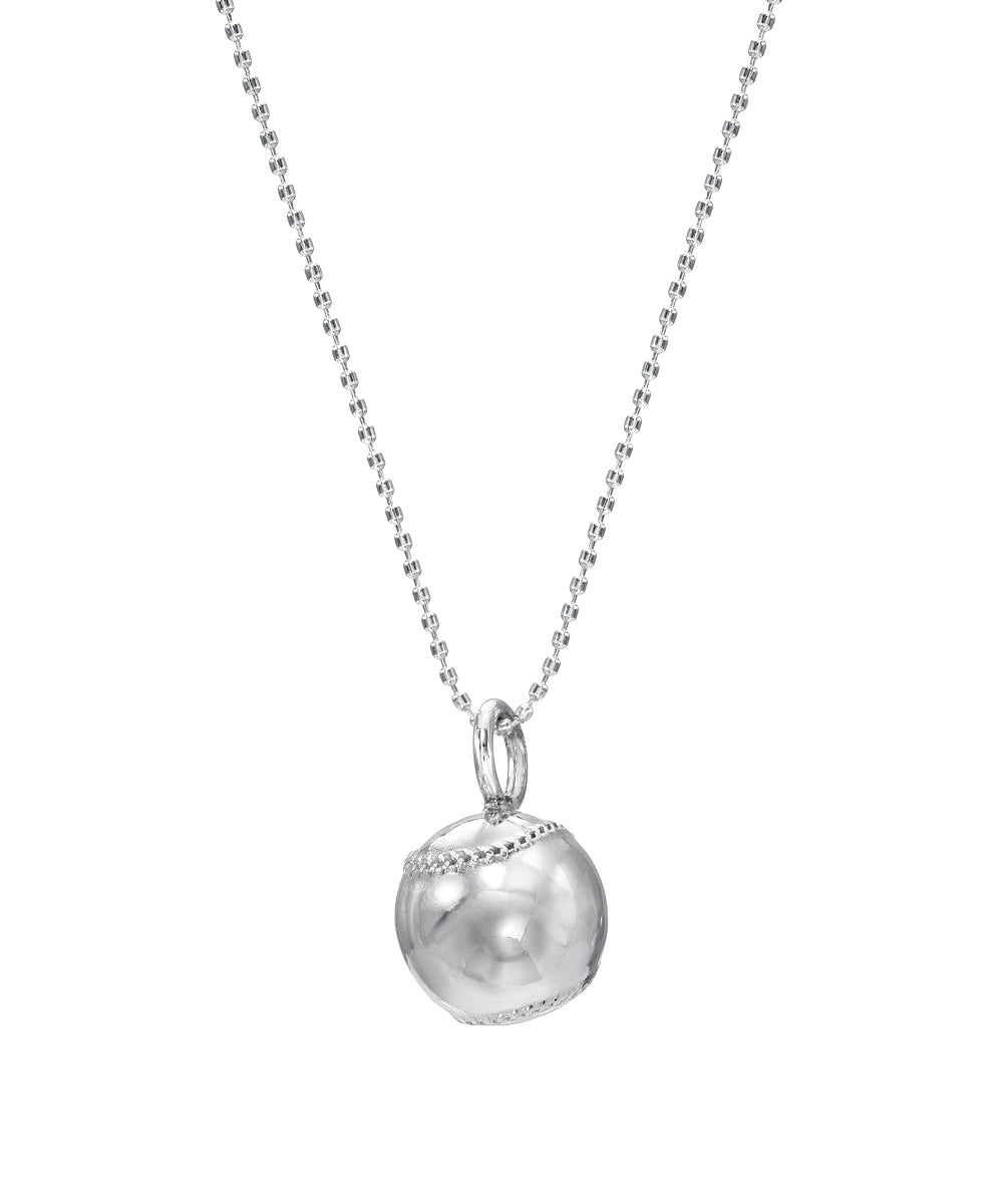 Sterling Silver Sports Ball Pendant Necklace