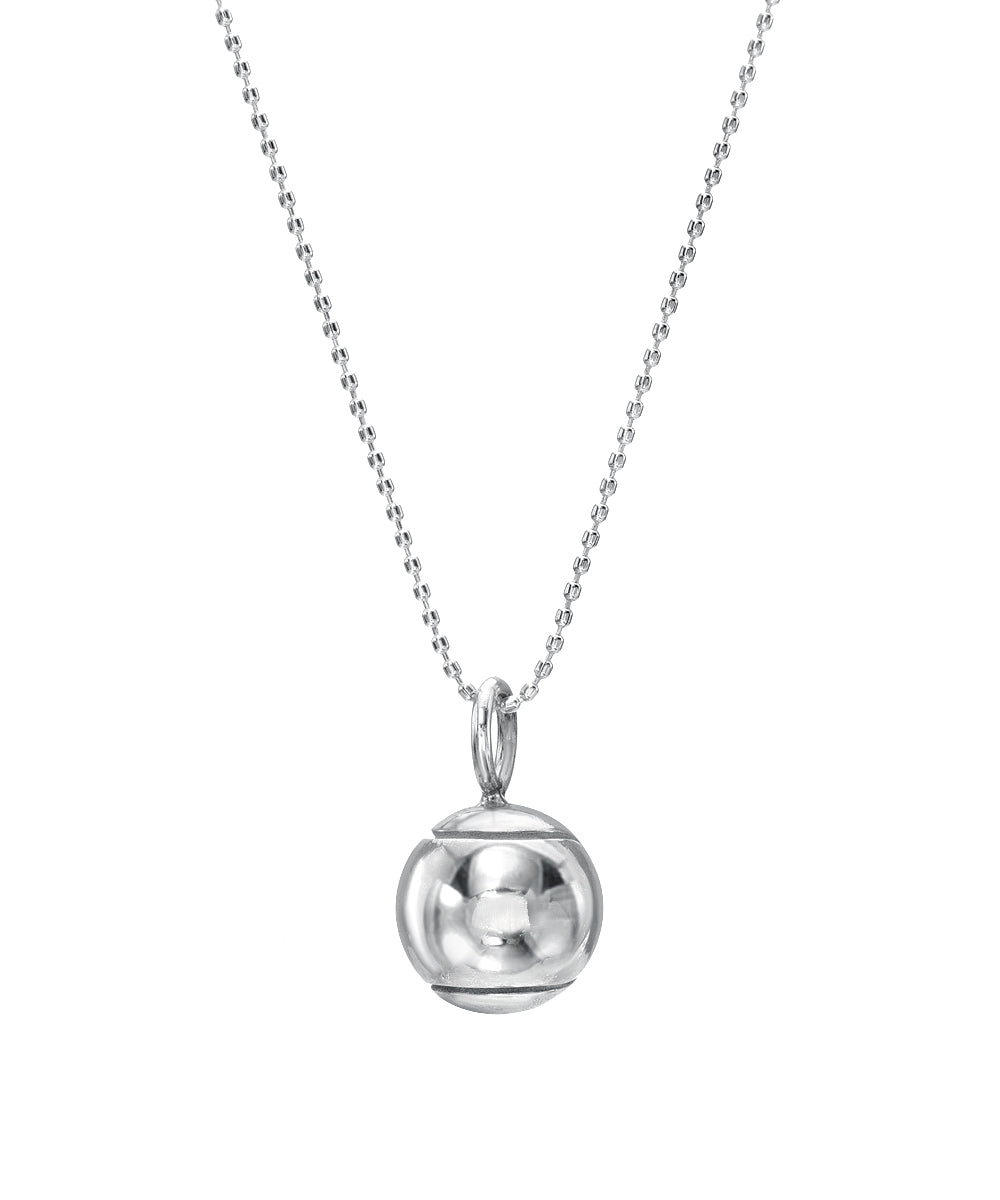 Sterling Silver Sports Ball Pendant Necklace