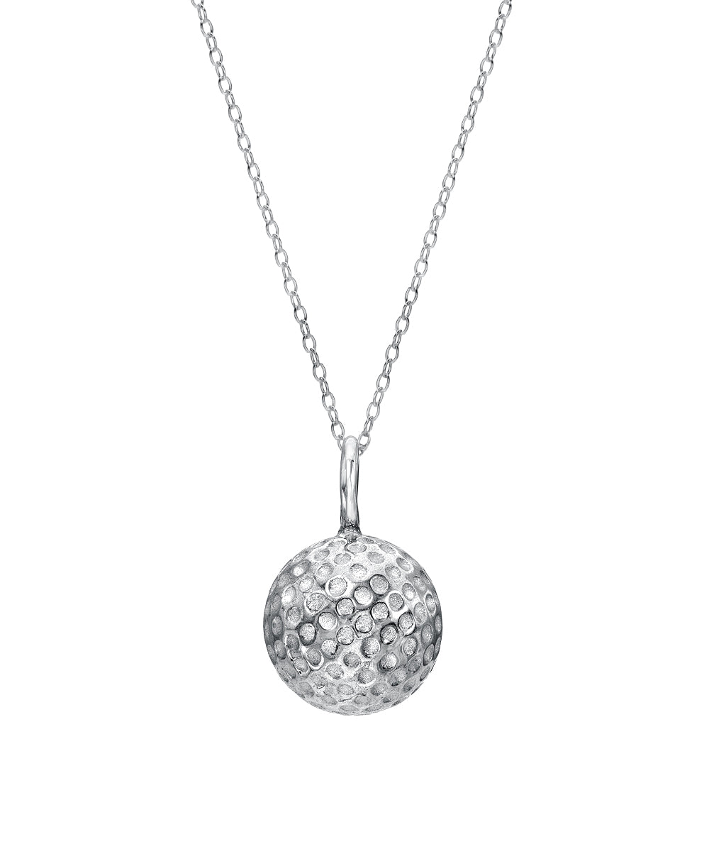Sterling Silver Sports Ball Pendant Necklace