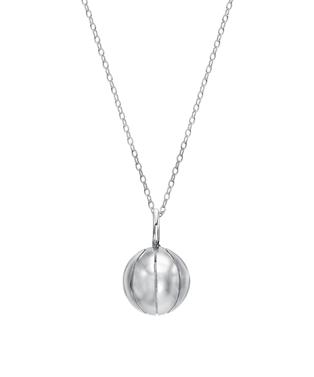 Sterling Silver Sports Ball Pendant Necklace
