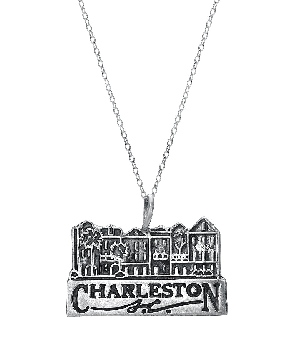 Sterling Silver City Destination Pendant Necklace Collection – Engraved City Names & Landmark Designs (New York, Los Angeles, Miami, Dallas & More)