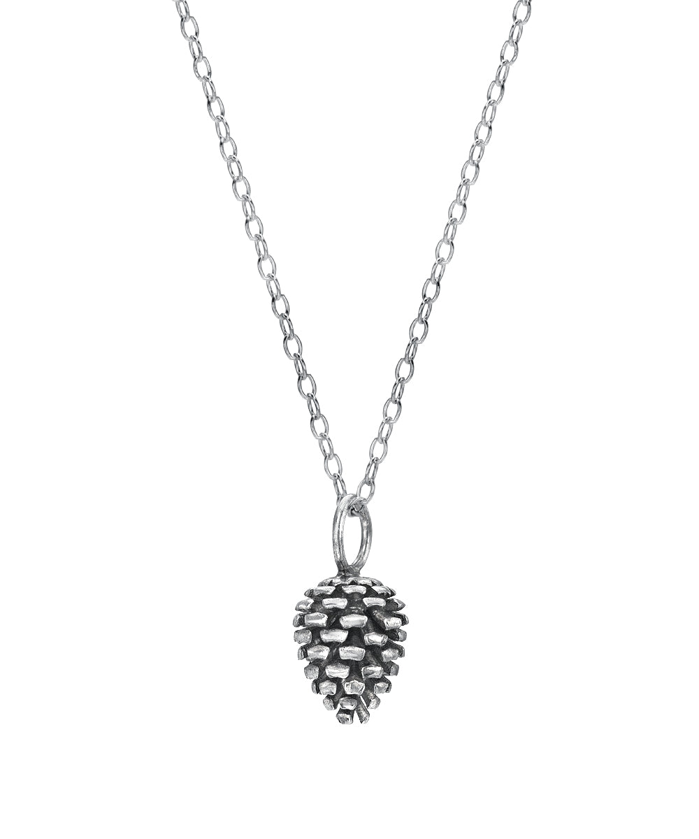Sterling Silver Pinecone Pendant Necklace