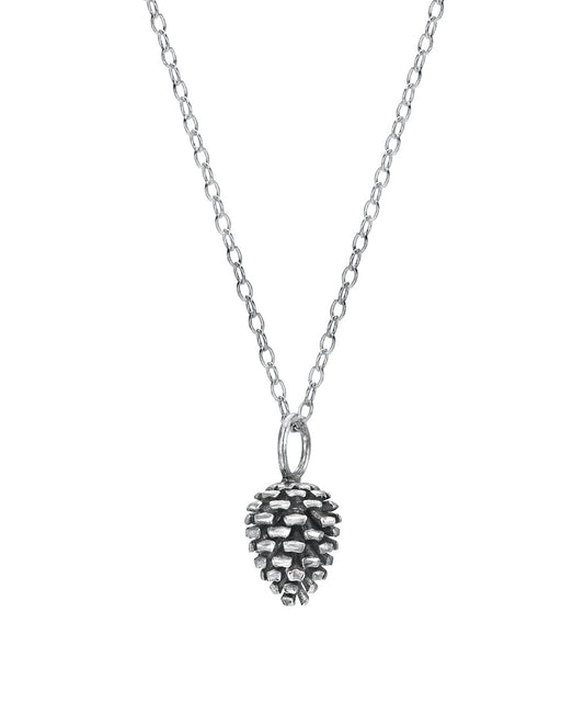 Sterling Silver Pinecone Pendant Necklace