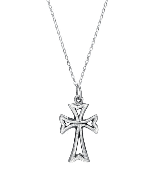 Sterling Silver Cross Moline Pendant Necklace