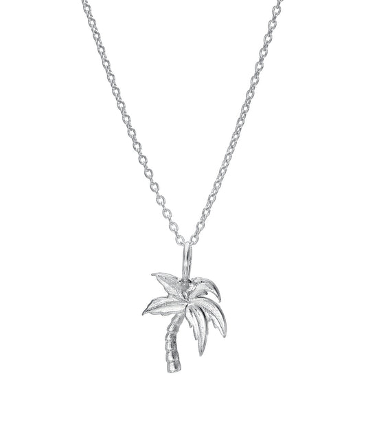 Sterling Silver Palm Tree Pendant Necklace