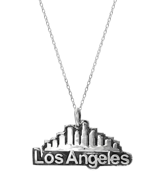 Sterling Silver City Destination Pendant Necklace Collection – Engraved City Names & Landmark Designs (New York, Los Angeles, Miami, Dallas & More)