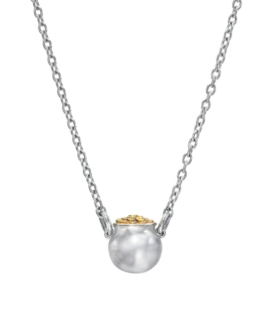 Sterling Silver Lucky Pot of Gold Necklace