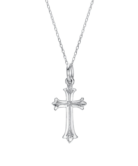 Sterling Silver Maltese Cross Pendant Necklace