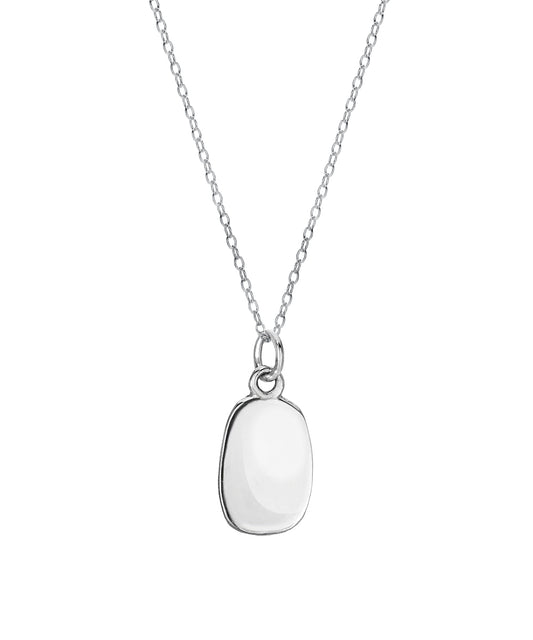Sterling Silver Oval Personalized Medallion Pendant Necklace