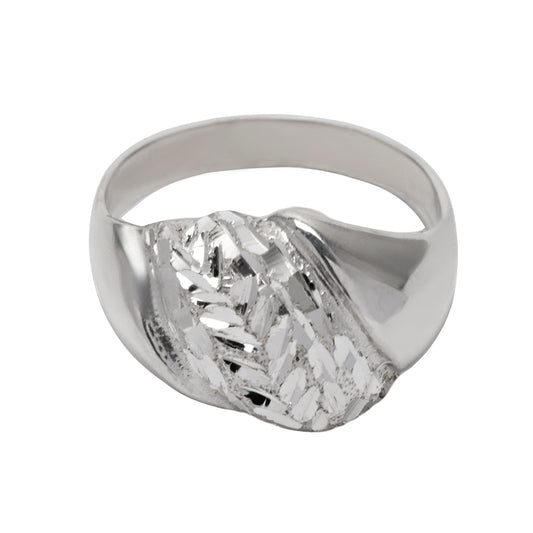 Sterling Silver Half Round Dome Wave Ring