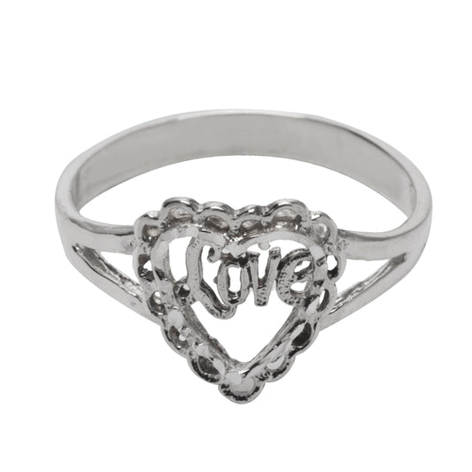 Sterling Silver Love Heart Ring